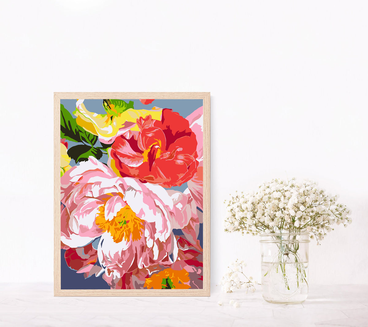Paint by numbers - Pink Flowers 4482