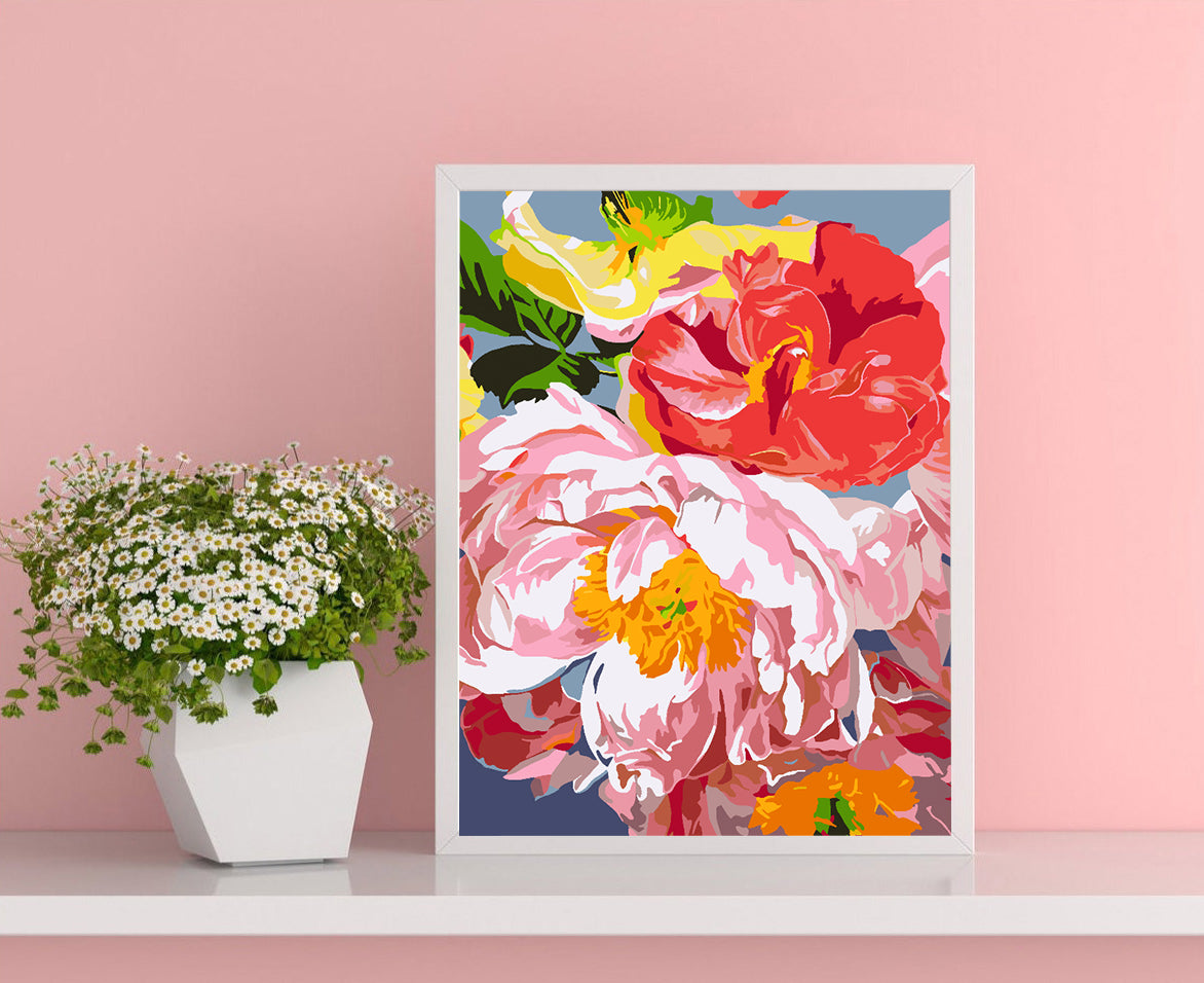 Paint by numbers - Pink Flowers 4482