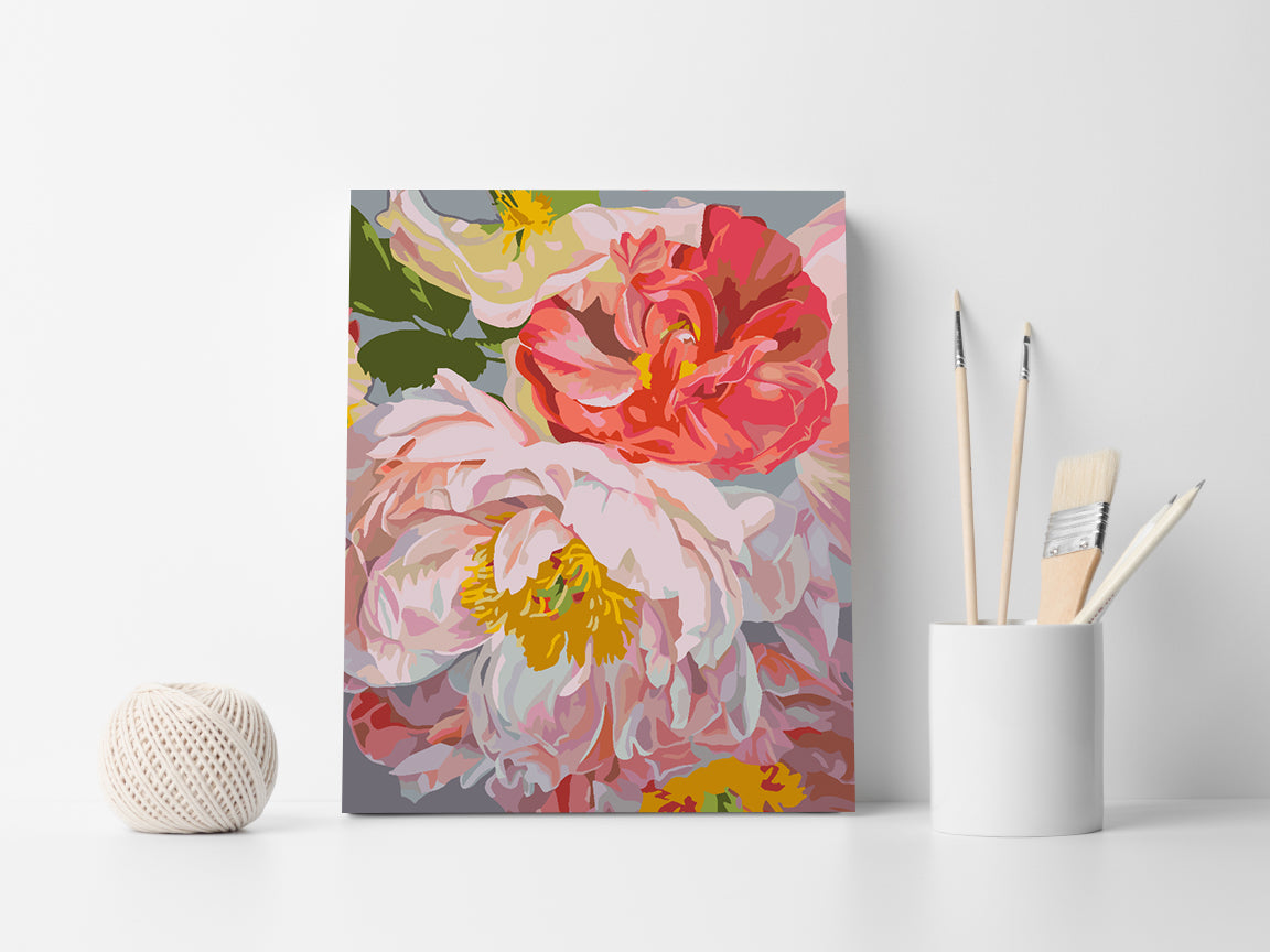 Paint by numbers - Pink Flowers 4487