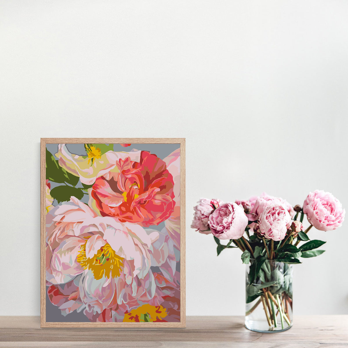 Paint by numbers - Pink Flowers 4487