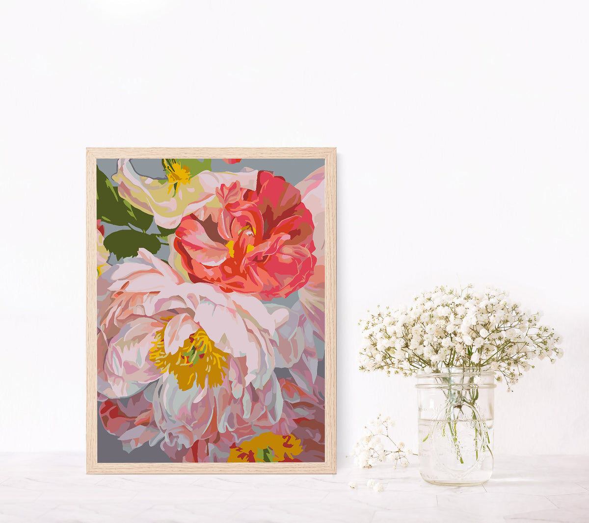 Paint by numbers - Pink Flowers 4487