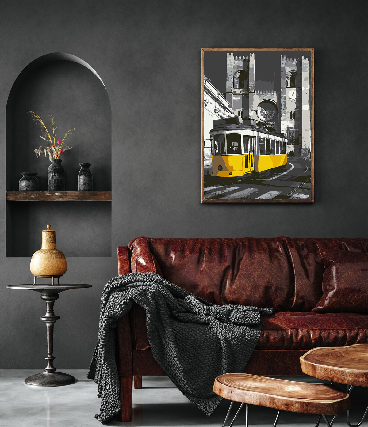 Paint by numbers - Yellow Tram in the City 4501