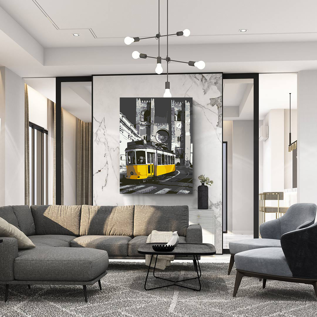 Paint by numbers - Yellow Tram in the City 4501