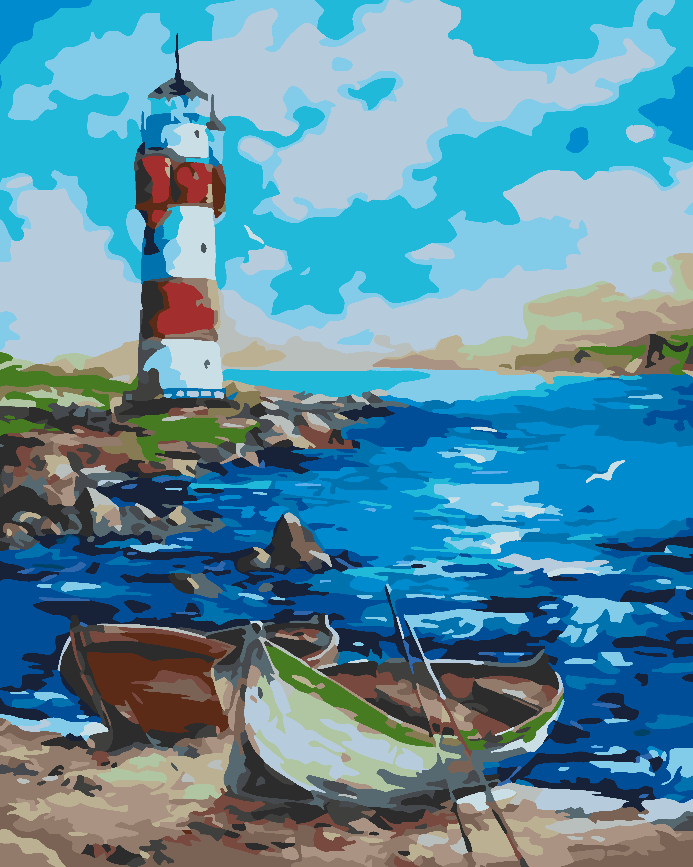 Pictura pe numere - Far la Mare 4502