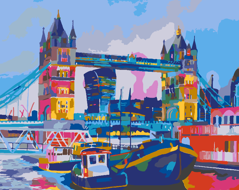 Painting by numbers - Tower Bridge 4510