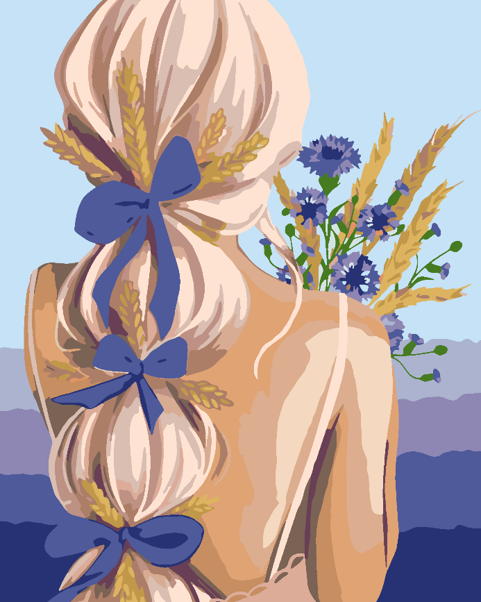 Paint by numbers - Girl with Flowers 4512