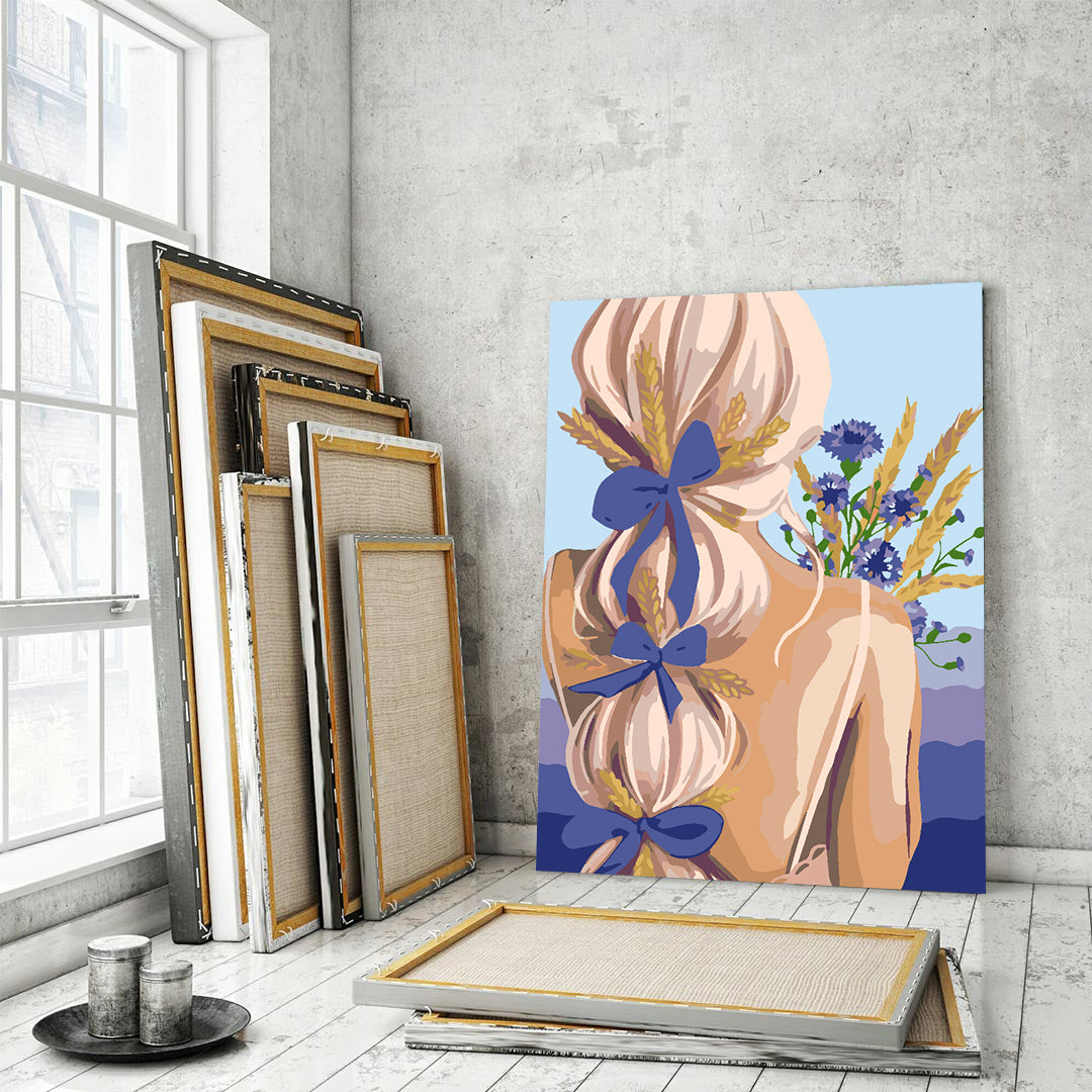 Paint by numbers - Girl with Flowers 4512