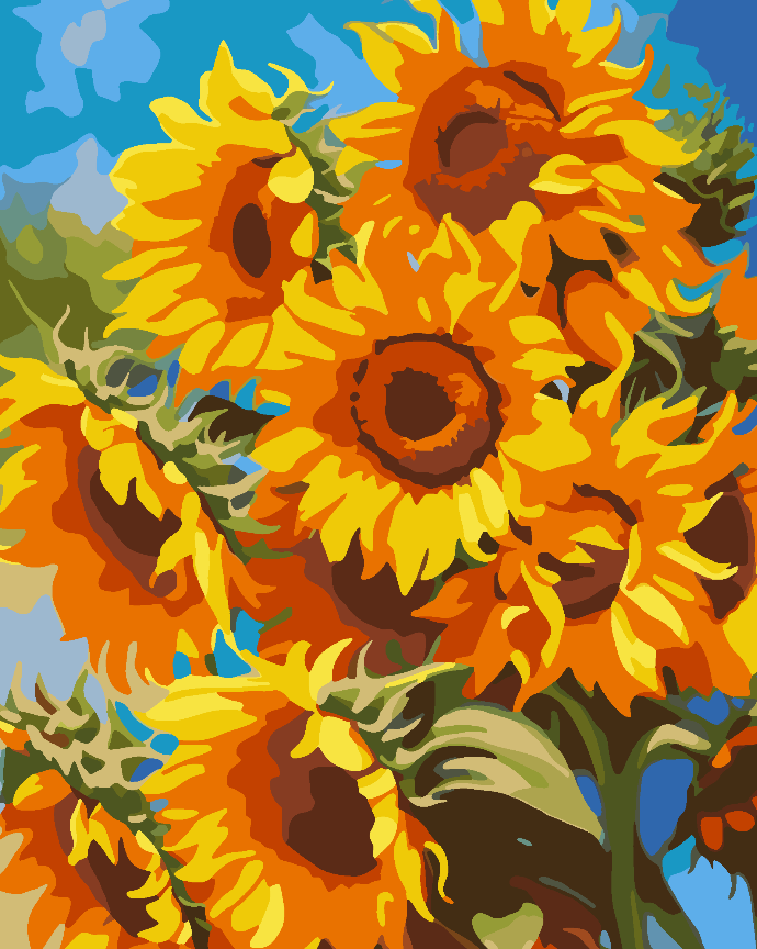Painting by numbers - Sunflower 4515
