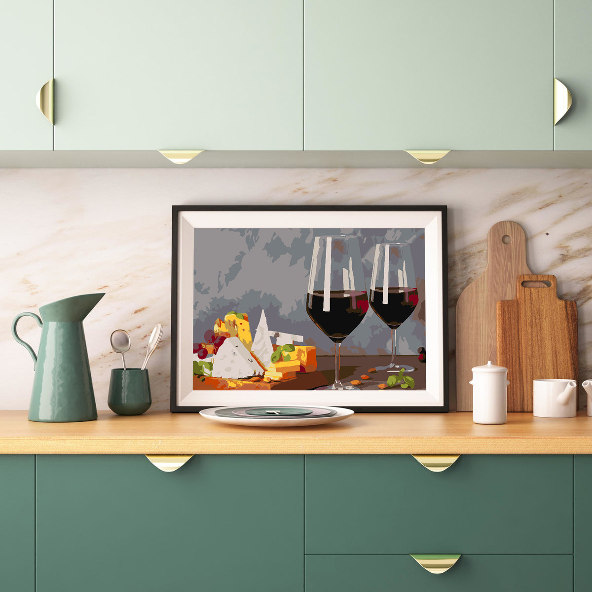 Paint by numbers - Cheese and wine 4517