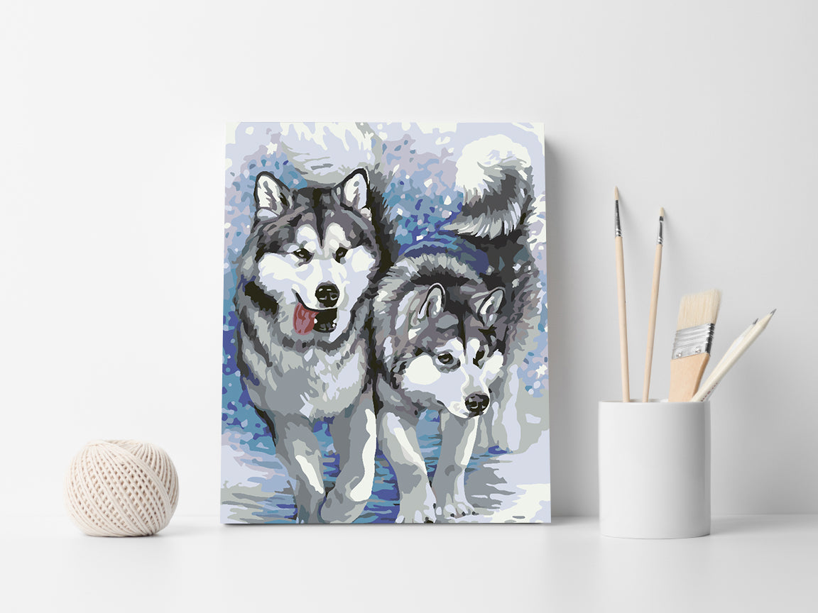 Paint by numbers - Two Wolves 4524