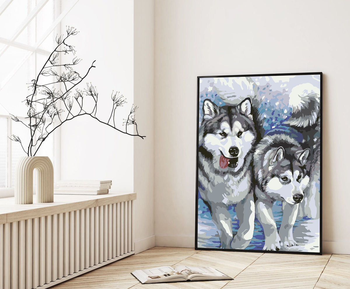Paint by numbers - Two Wolves 4524