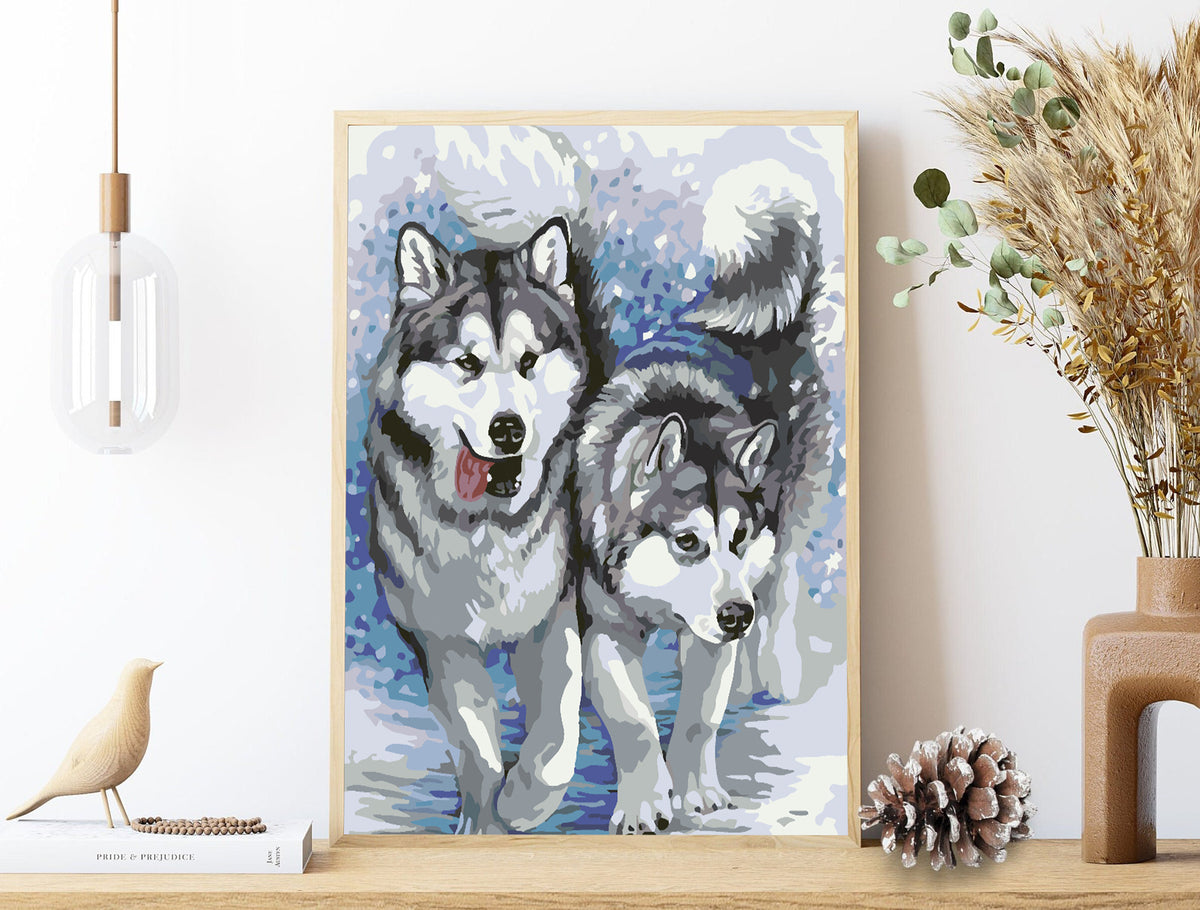 Paint by numbers - Two Wolves 4524