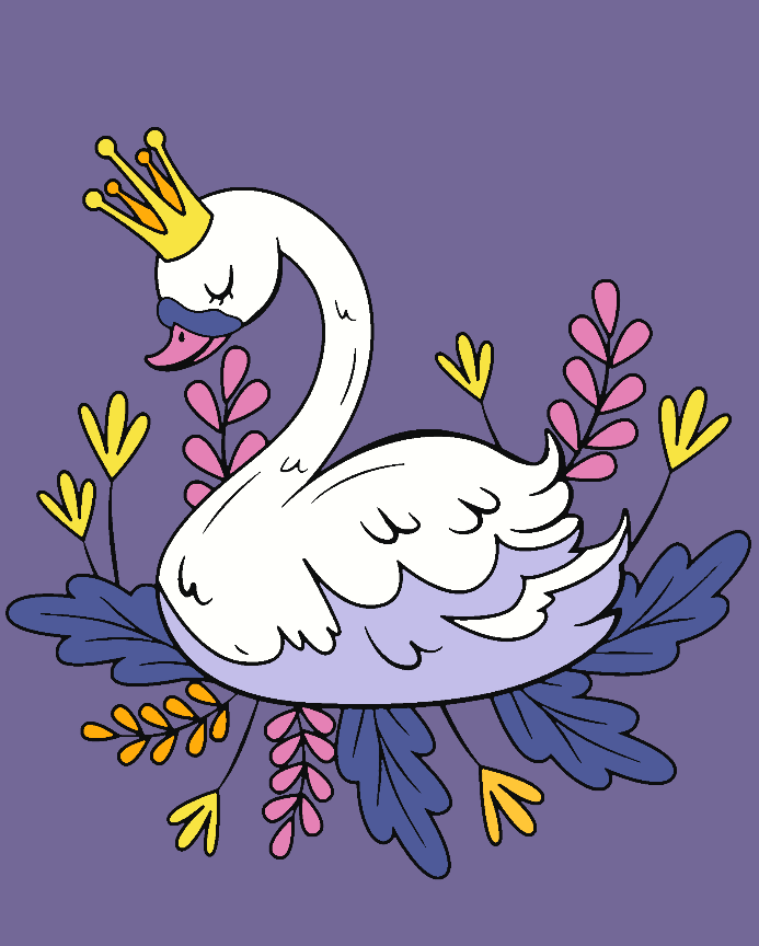 Paint by numbers - Swan for Kids 4533