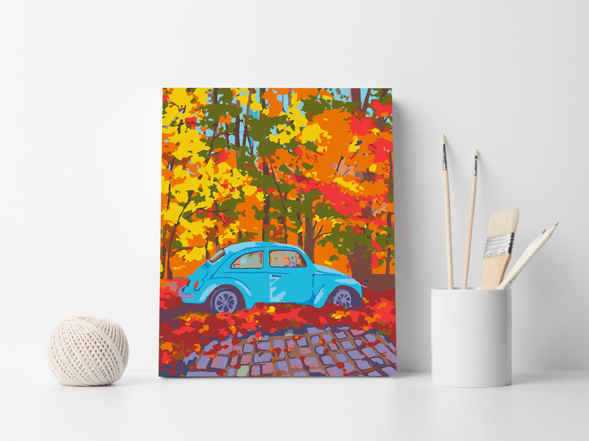 Paint by numbers - Blue Car 4540
