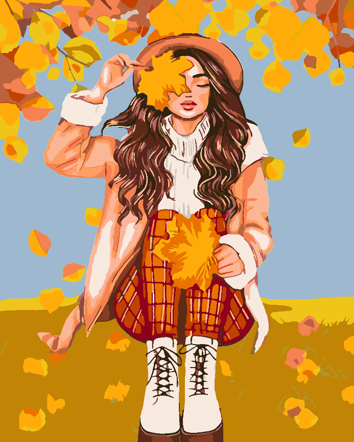 Paint by numbers - Autumn Girl 4543