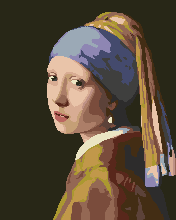 Paint by numbers - Girl with Turban 4552