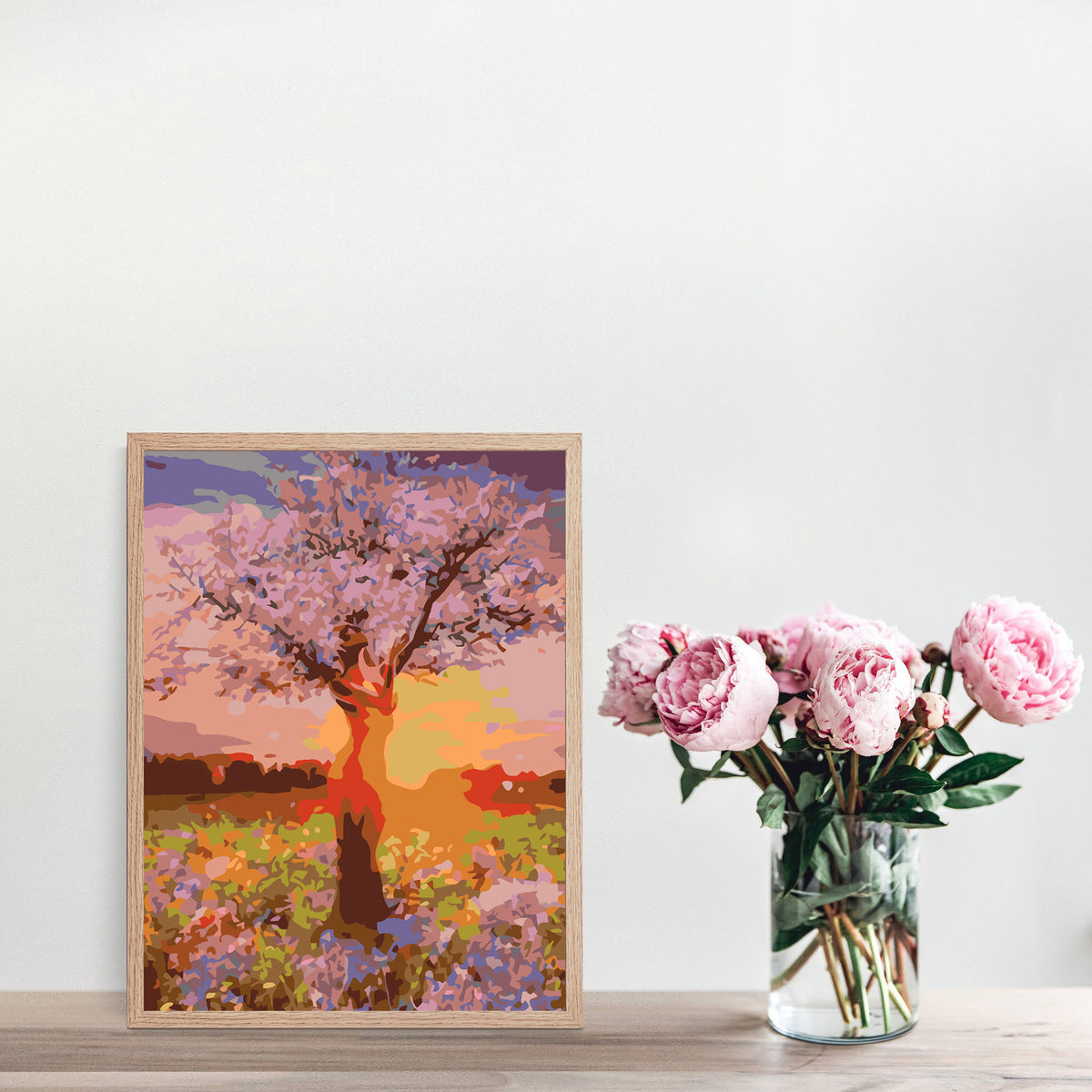 Paint by numbers - Tree at Sunset 4553