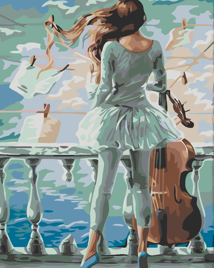 Paint by numbers - Girl with Cello 4555