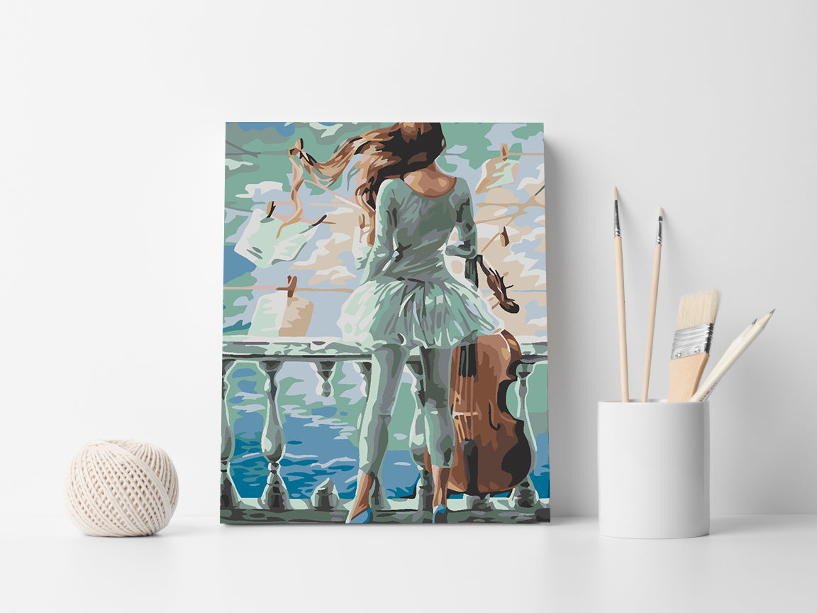 Paint by numbers - Girl with Cello 4555