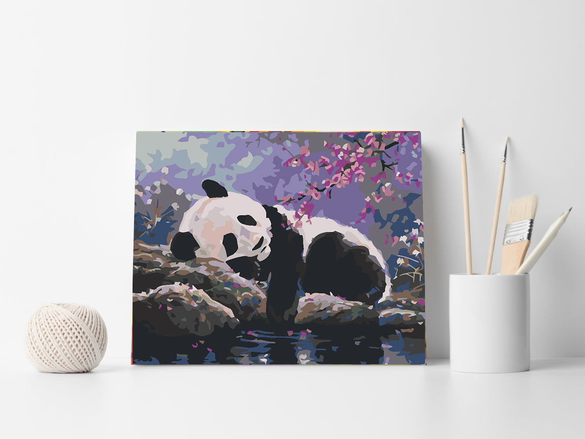 Paint by numbers - Panda Bear in the Tree 4556