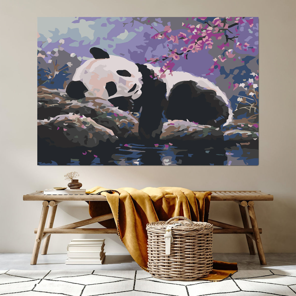 Paint by numbers - Panda Bear in the Tree 4556