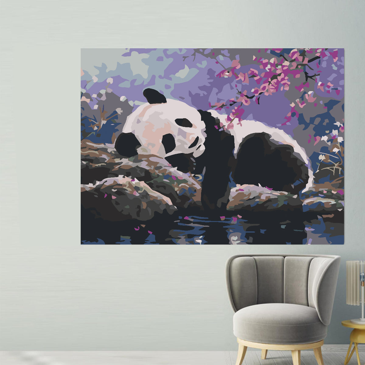 Paint by numbers - Panda Bear in the Tree 4556