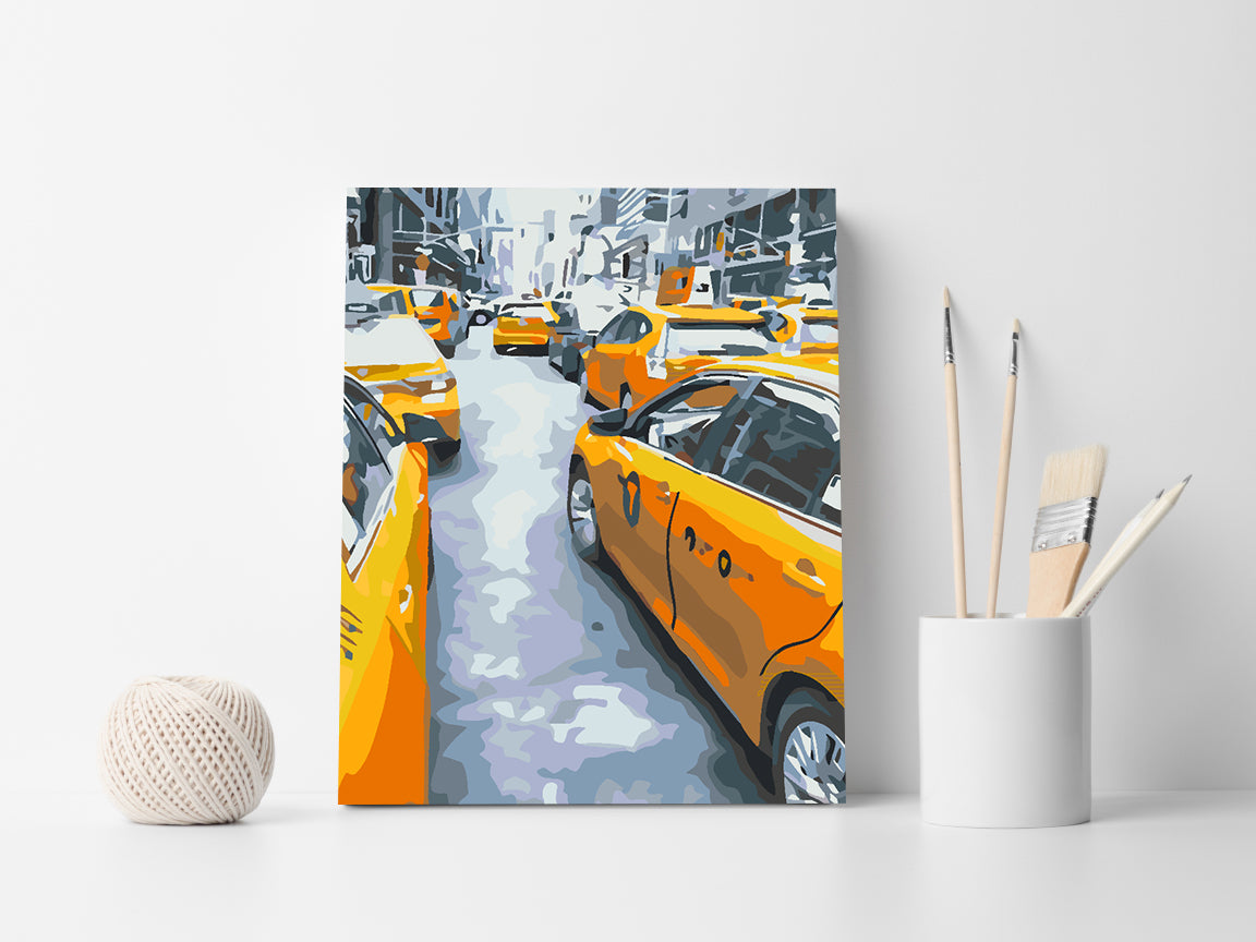 Paint by numbers - Yellow Taxi in the City 4557