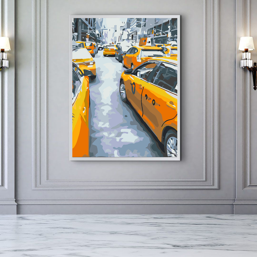 Paint by numbers - Yellow Taxi in the City 4557