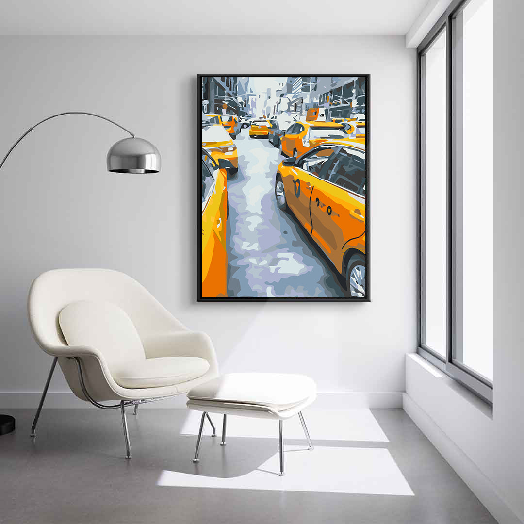 Paint by numbers - Yellow Taxi in the City 4557