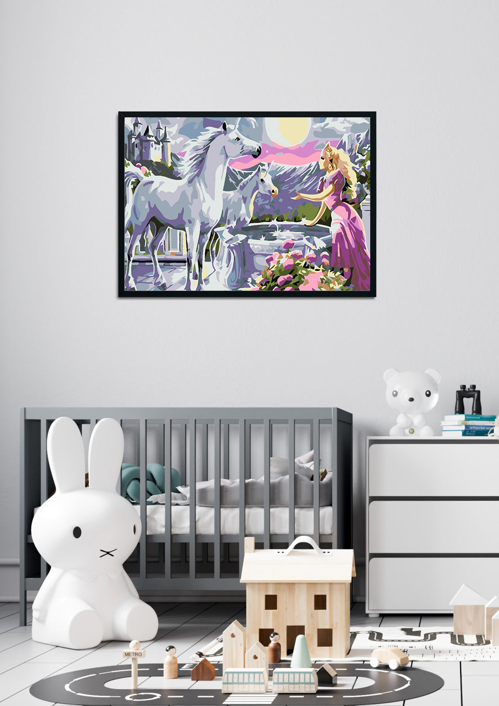 Paint by numbers - Princess with Unicorns 4558