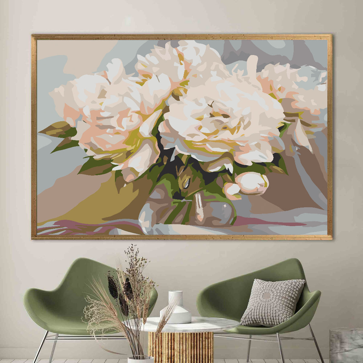 Paint by numbers - White Flowers in Vase 4573