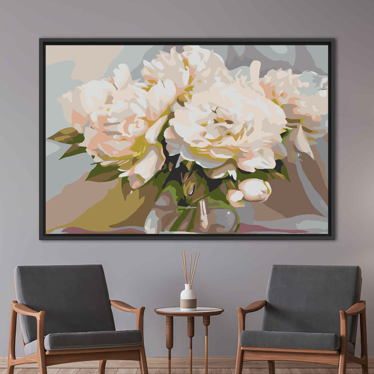 Paint by numbers - White Flowers in Vase 4573