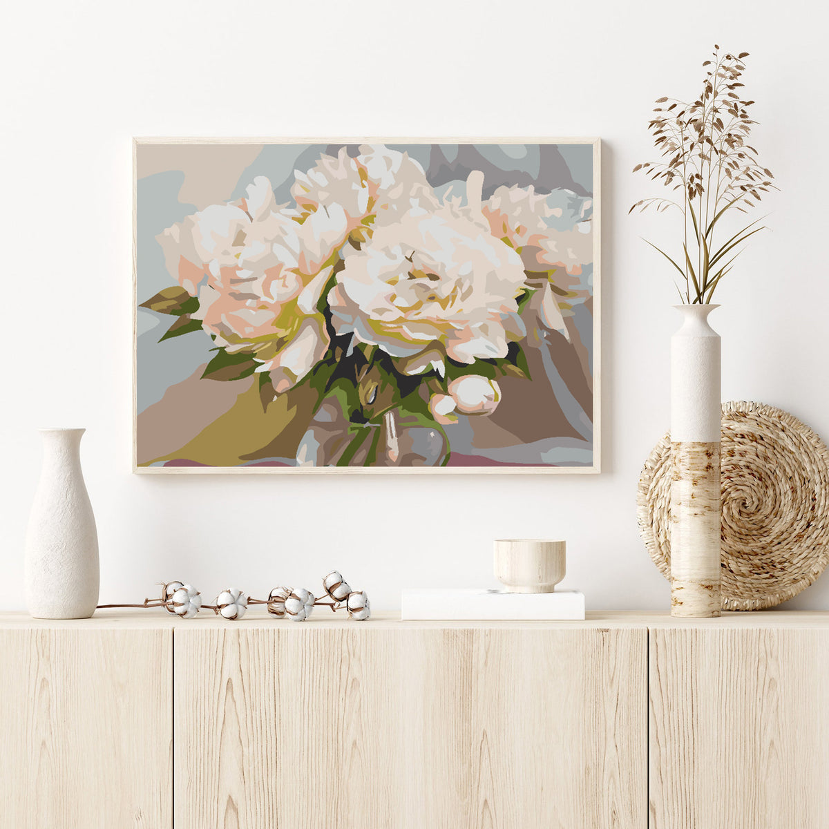 Paint by numbers - White Flowers in Vase 4573