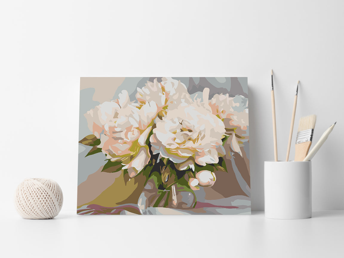 Paint by numbers - White Flowers in Vase 4573