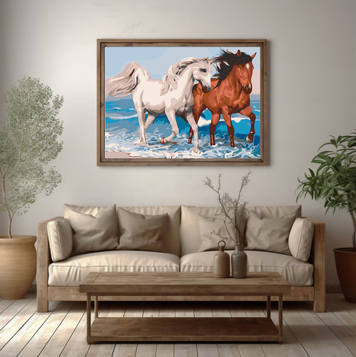 Paint by numbers - Horses on the Beach 4575