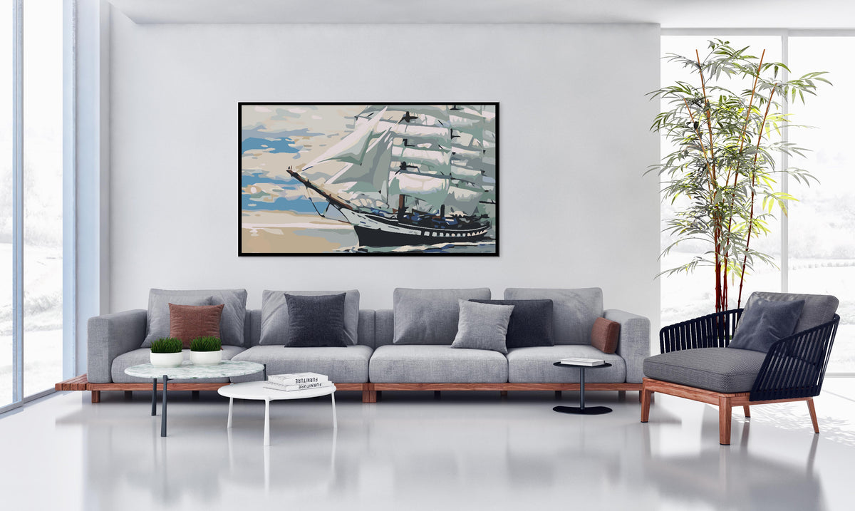 Paint by numbers - Boat on the Sea 4581