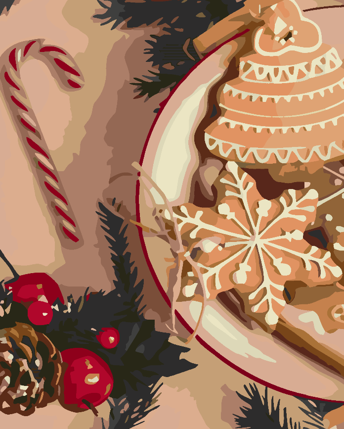 Paint by numbers - Christmas sweets 4585