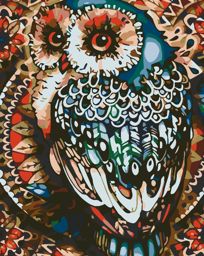 Painting by numbers - Owl 4587