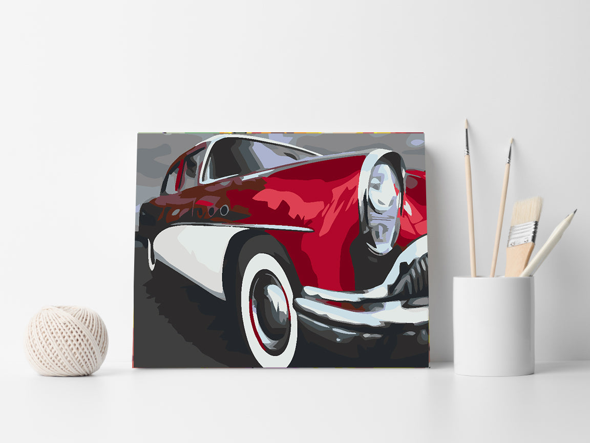 Painting by numbers - Retro Car 4588