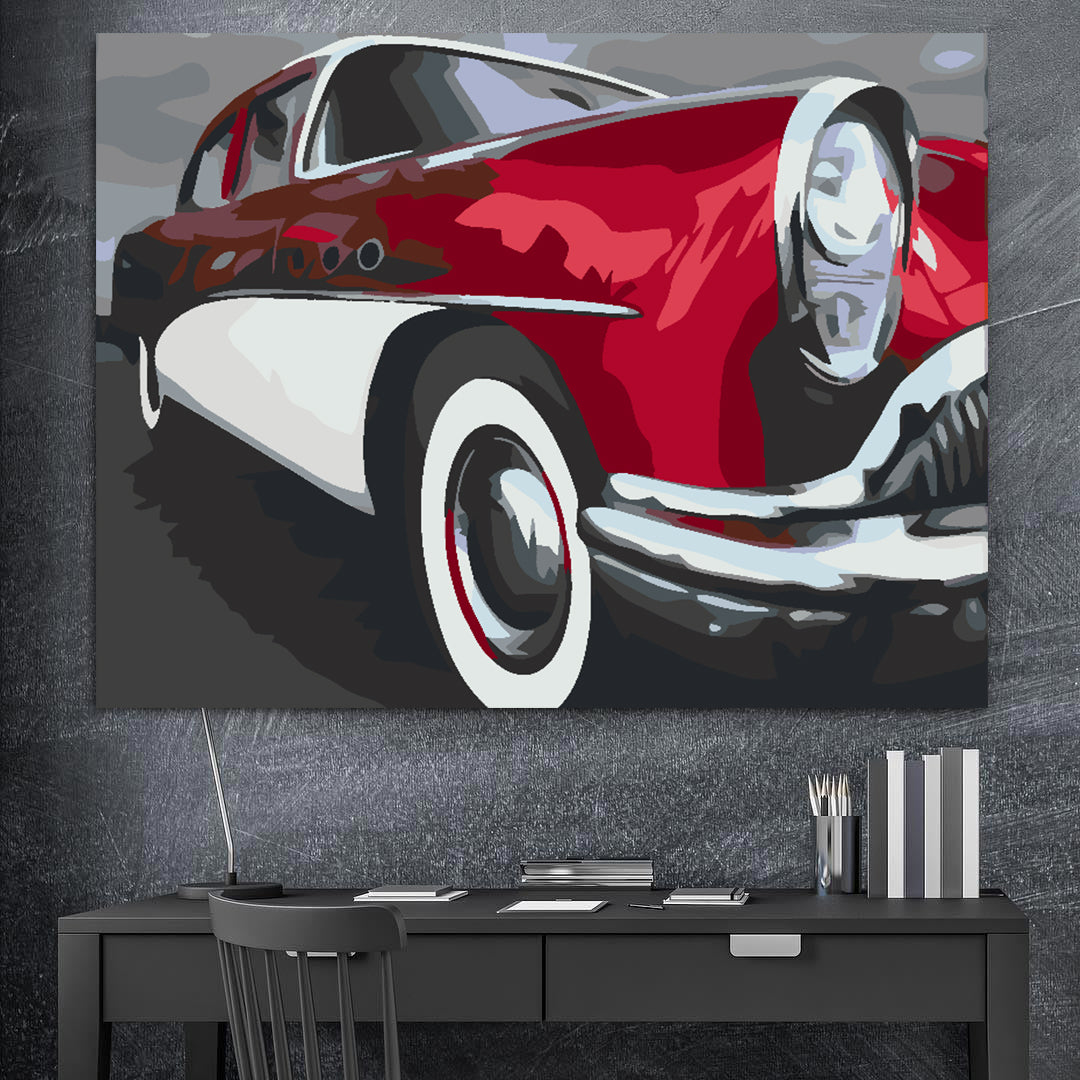 Painting by numbers - Retro Car 4588