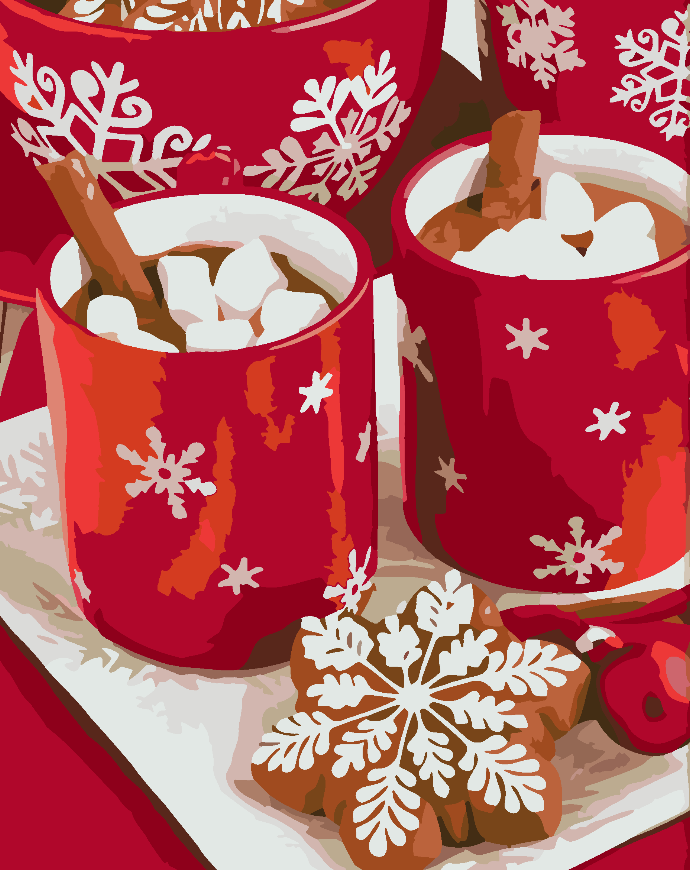 Paint by numbers - Christmas drinks 4594