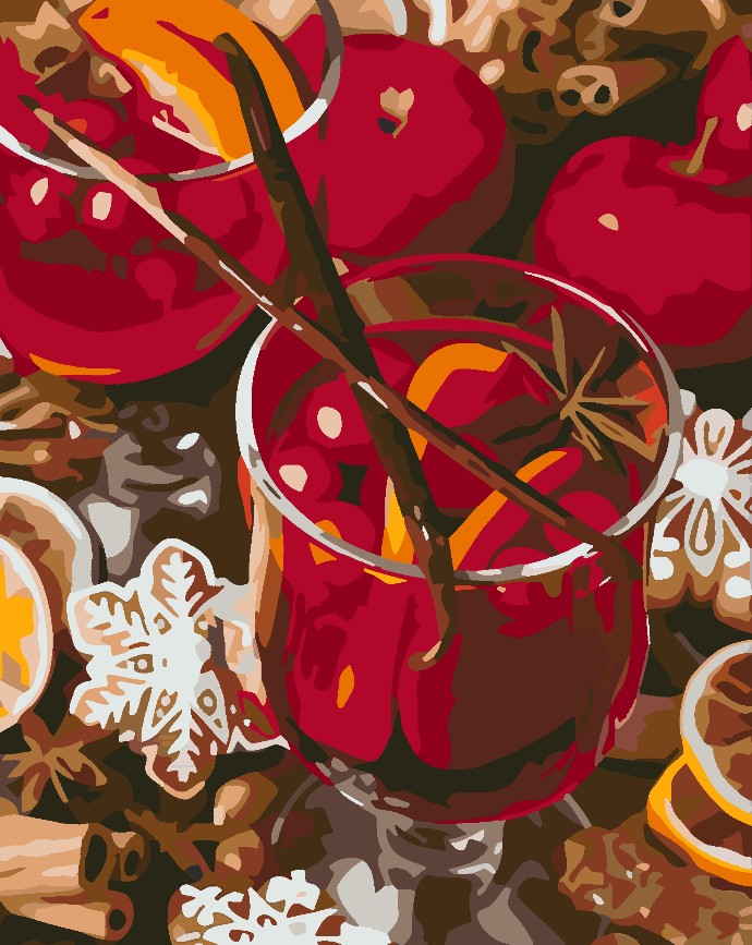 Paint by numbers - Winter Drinks 4595