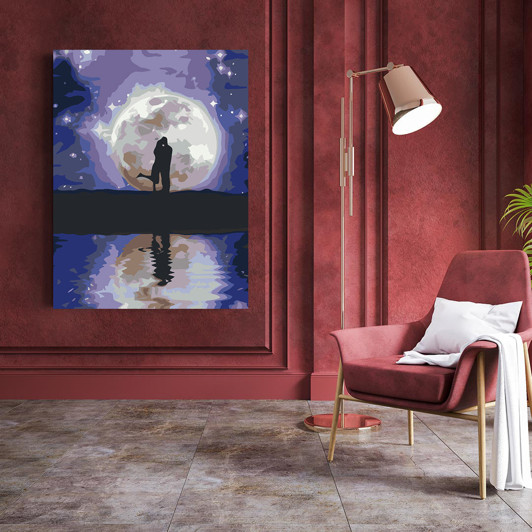 Paint by numbers - Love at the Moon 4601