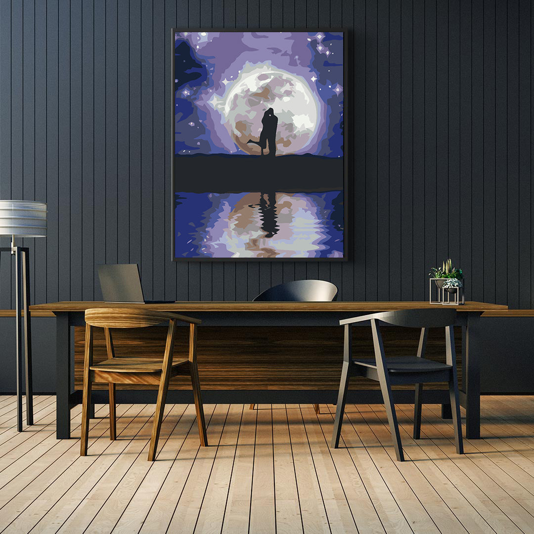 Paint by numbers - Love at the Moon 4601