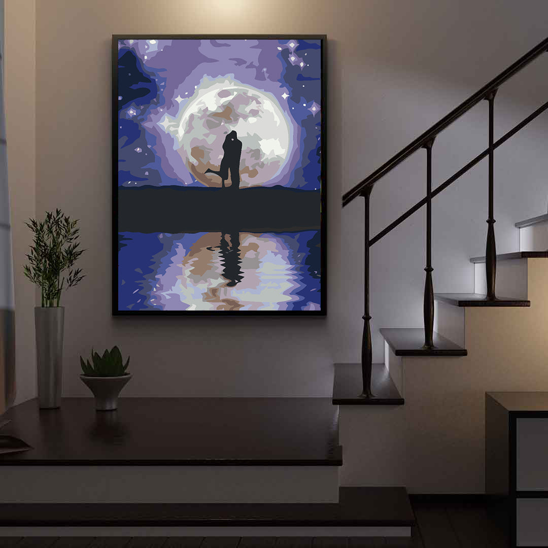 Paint by numbers - Love at the Moon 4601
