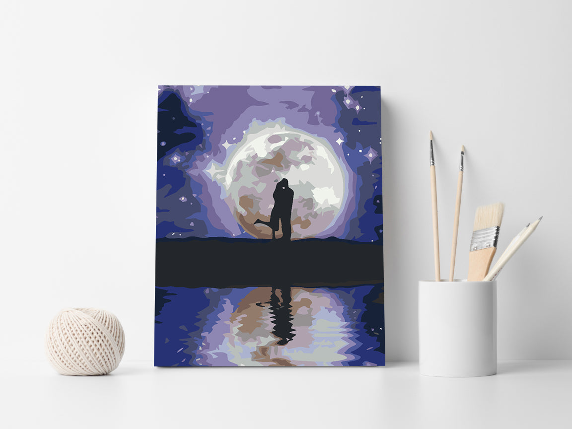 Paint by numbers - Love at the Moon 4601