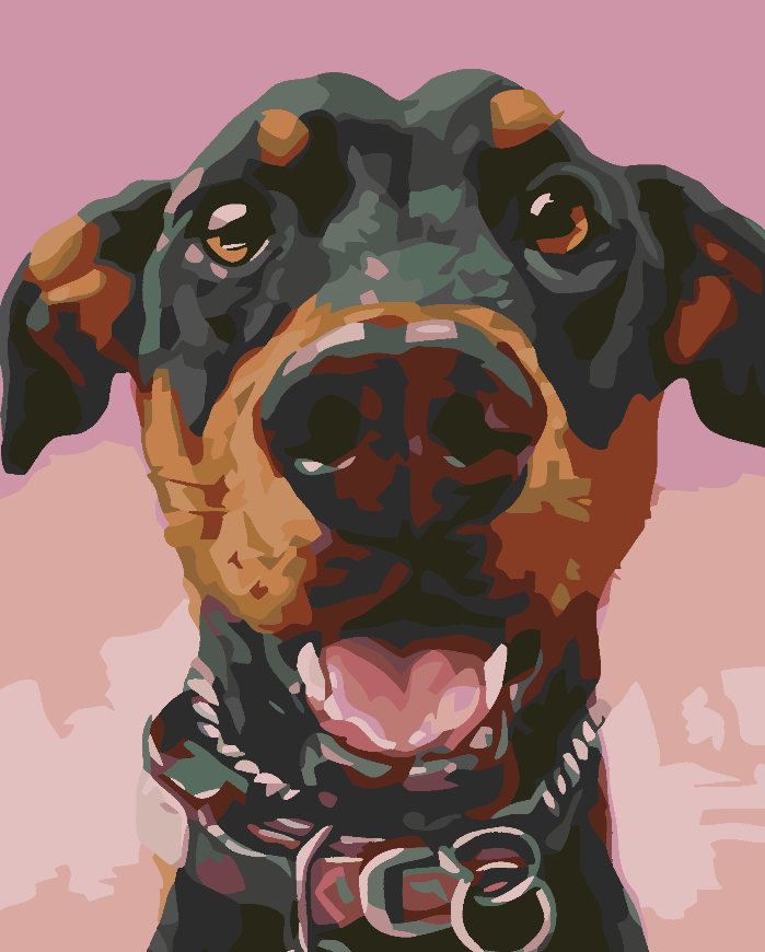 Pictura pe numere - Caine Portret 4604