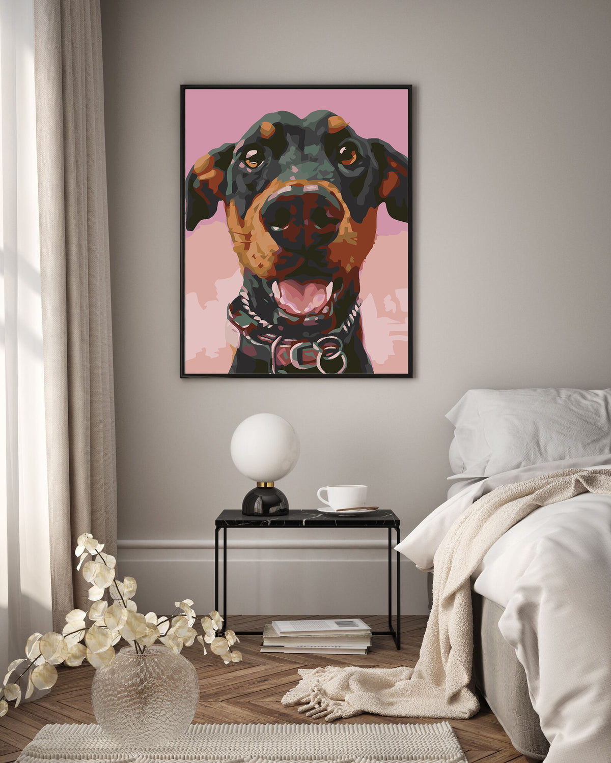 Pictura pe numere - Caine Portret 4604