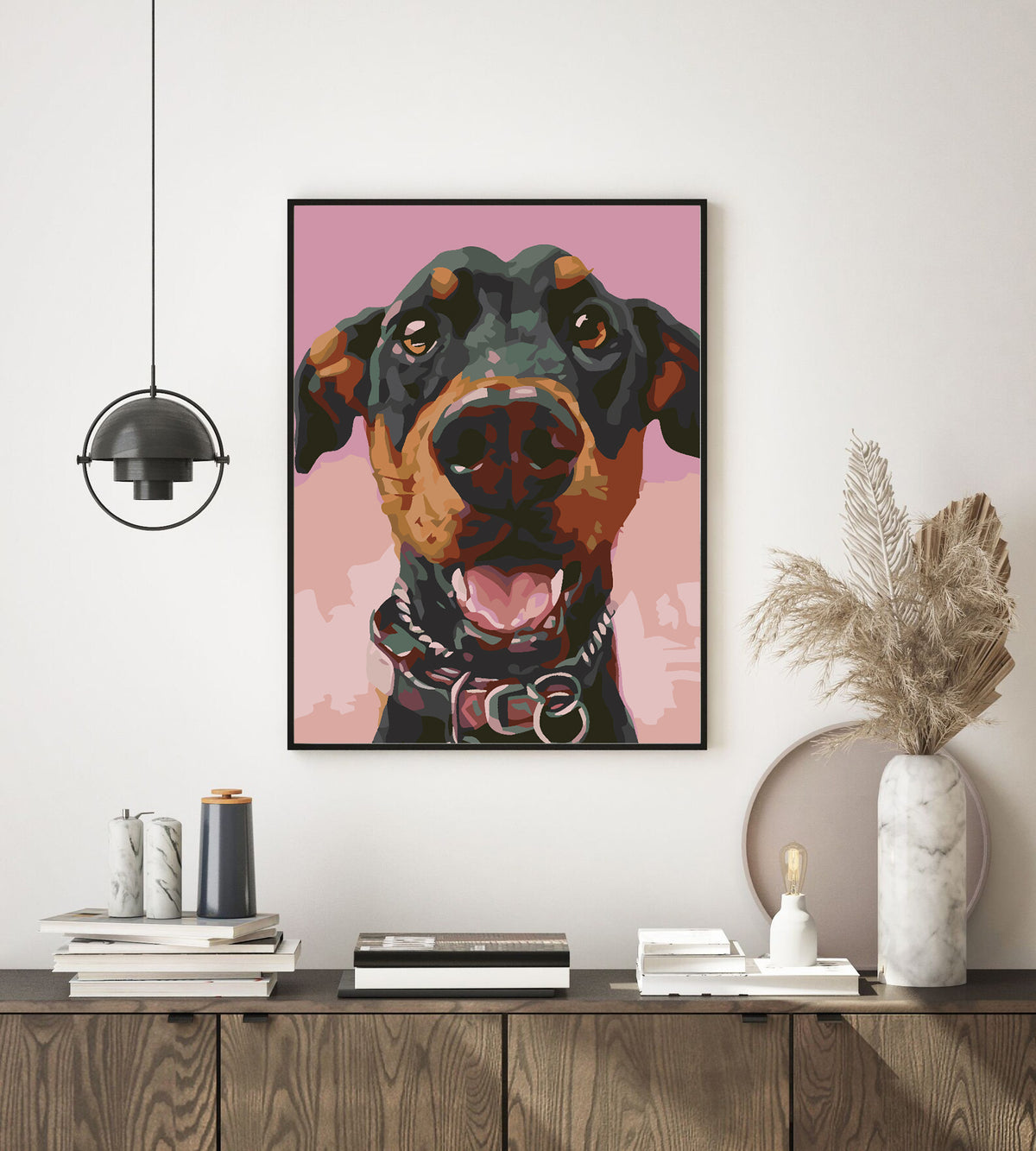 Pictura pe numere - Caine Portret 4604
