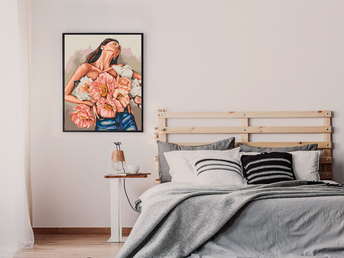 Paint by numbers - Girl with Flowers 4605